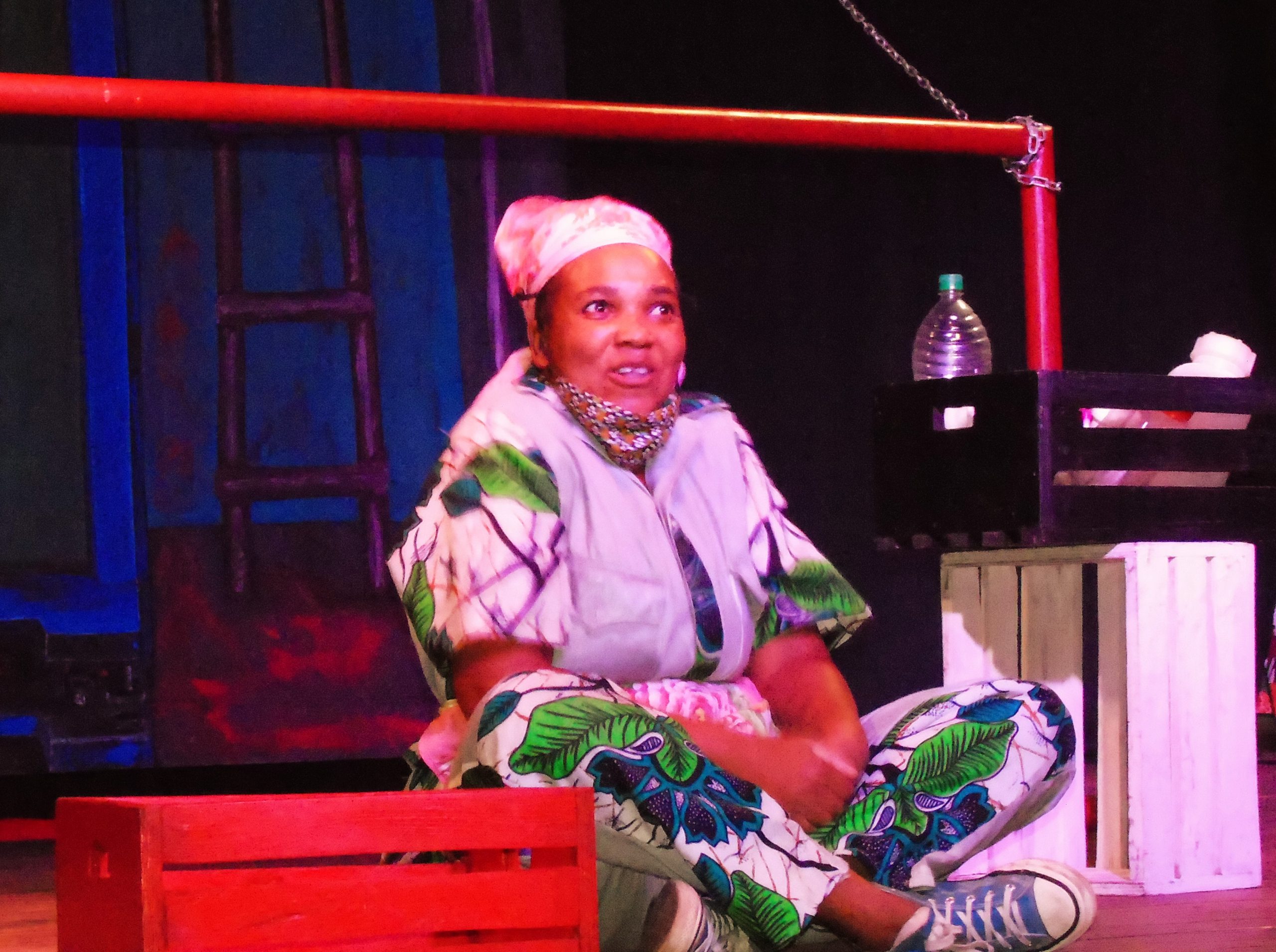 Charity Dlodlo performs One an Actress at Madsoc Theatre in Malawi (Photos by Michael Mambo)