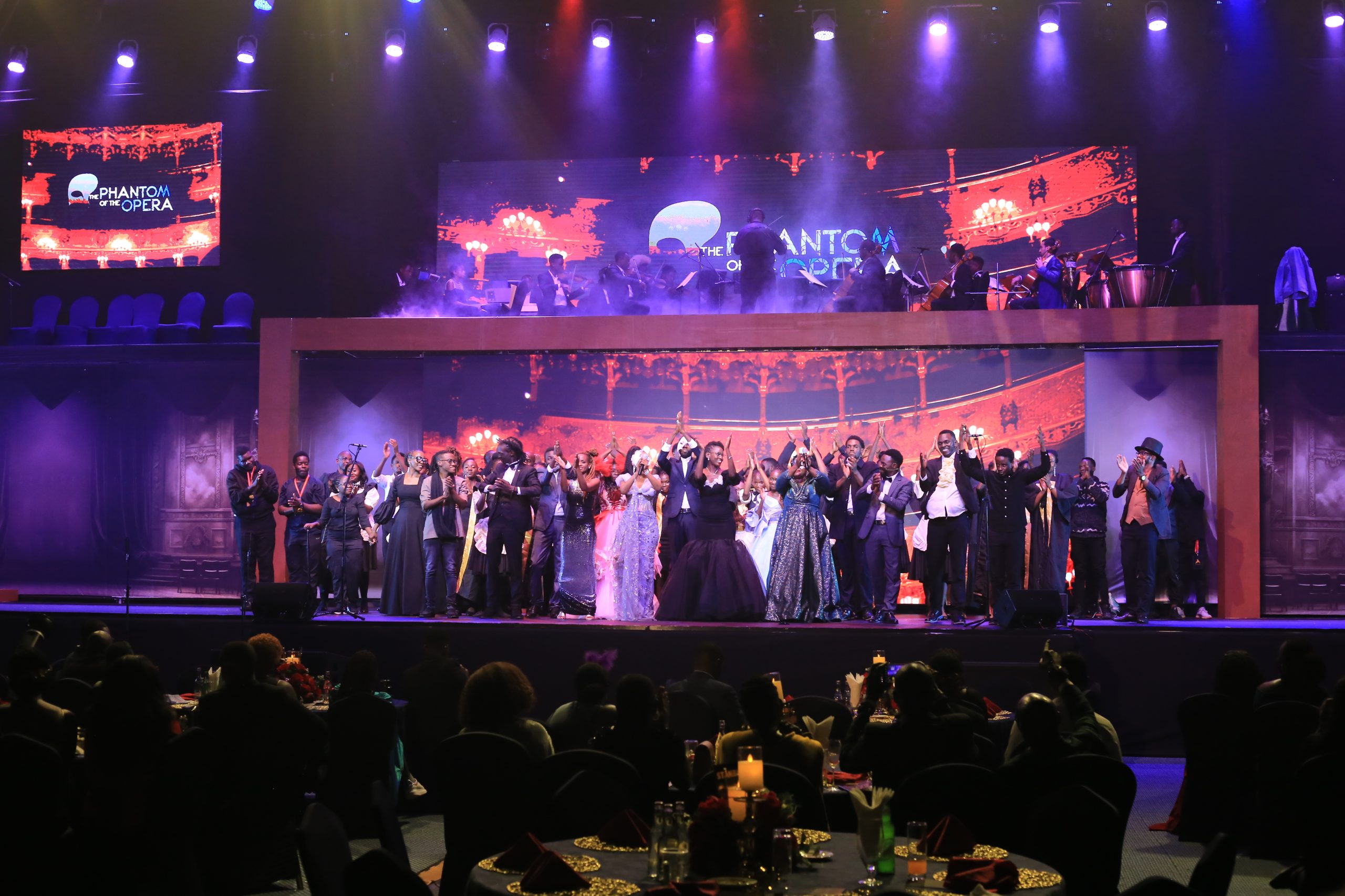 The Phantom of the Opera premiered at Kampala Serena Hotel before moving to the National Theatre.