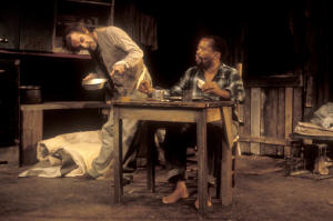 Athol Fugard and Zakes Mokae in the production of Blood Knot in 1985. Photo by William B. Carter. 