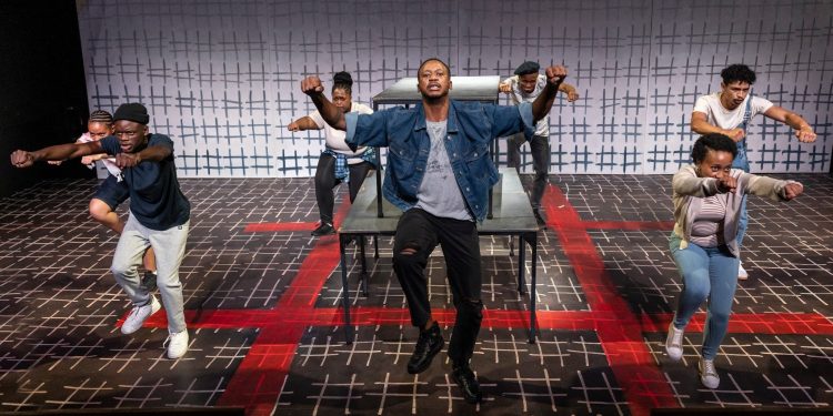 Theatre Dou and the Market Theatre present The Fall, a reimagined staging of #RhodesMustFall and the #FeesMustFall movement (Photos by Alex & Zivanai photography)