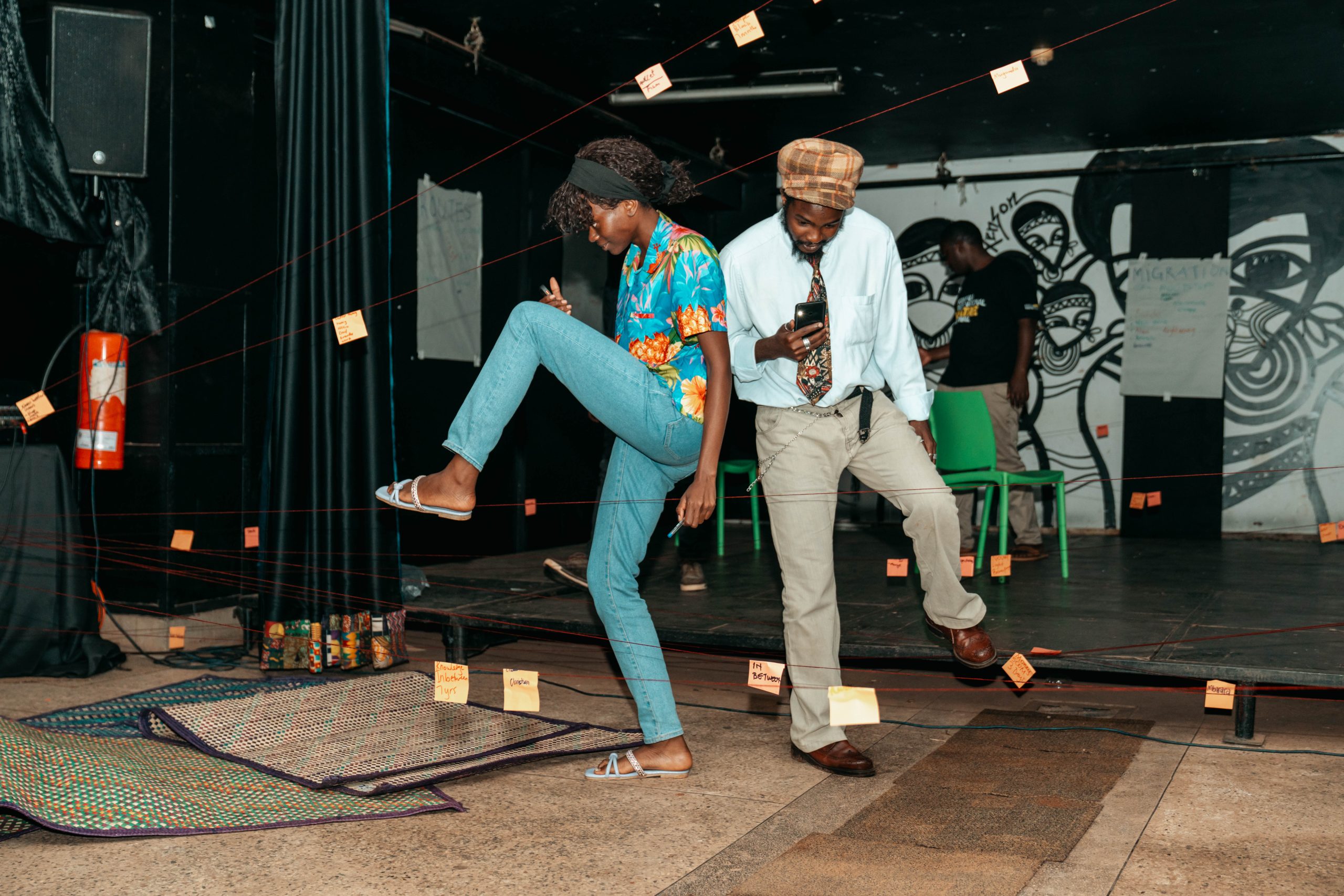 physical theatre workshop led by Zimbabwean theatre maker and drama lecturer Lloyd Nyikadzino.